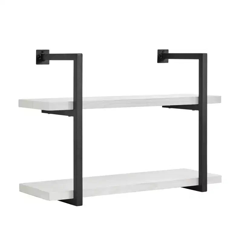 Étagère murale moderne à 2 niveaux avec support de suspension