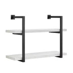 Étagère murale moderne à 2 niveaux avec support de suspension