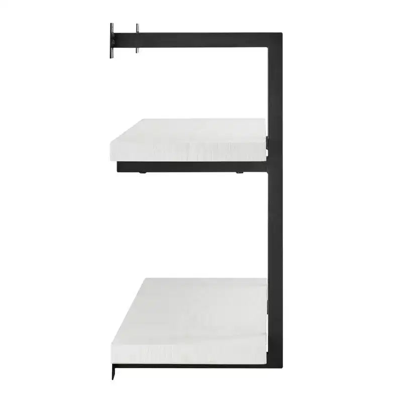 Étagère murale moderne à 2 niveaux avec support de suspension