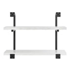 Étagère murale moderne à 2 niveaux avec support de suspension