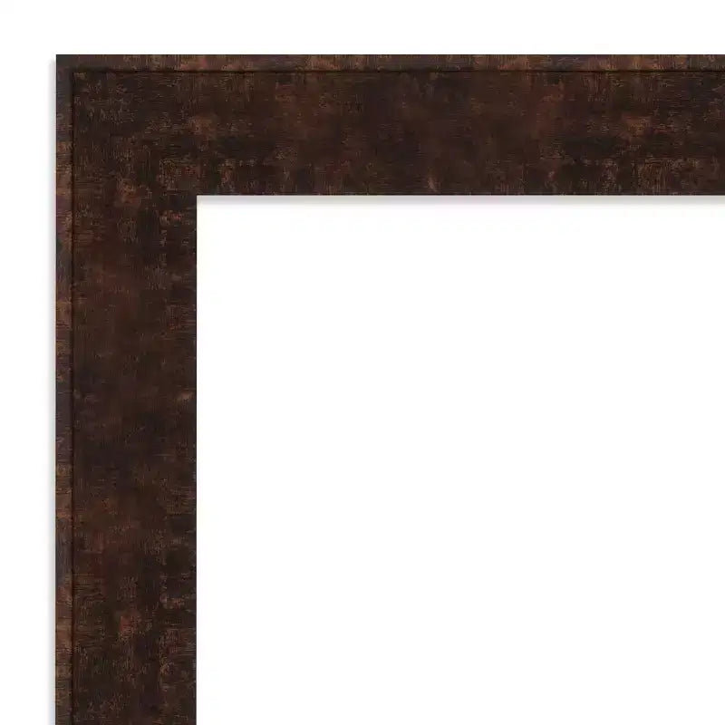 Miroir mural étroit biseauté en bronze
