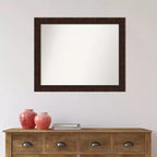 Miroir mural étroit biseauté en bronze
