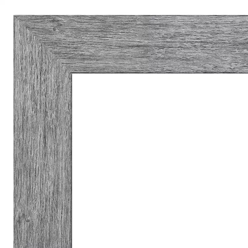 Miroir mural encadré rustique en écorce gris