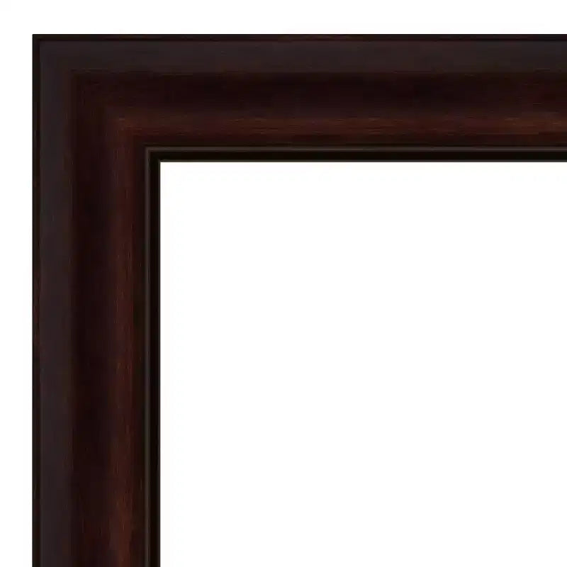 Miroir mural biseauté pour salle de bain, marron grain de café