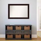 Miroir mural biseauté pour salle de bain, marron grain de café