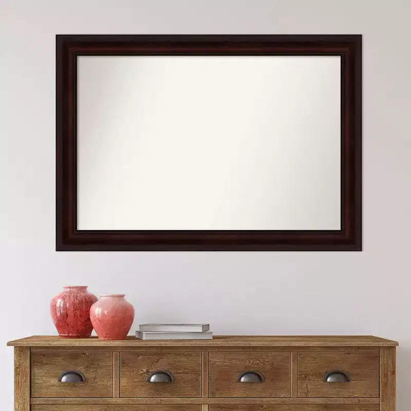 Miroir mural biseauté pour salle de bain, marron grain de café