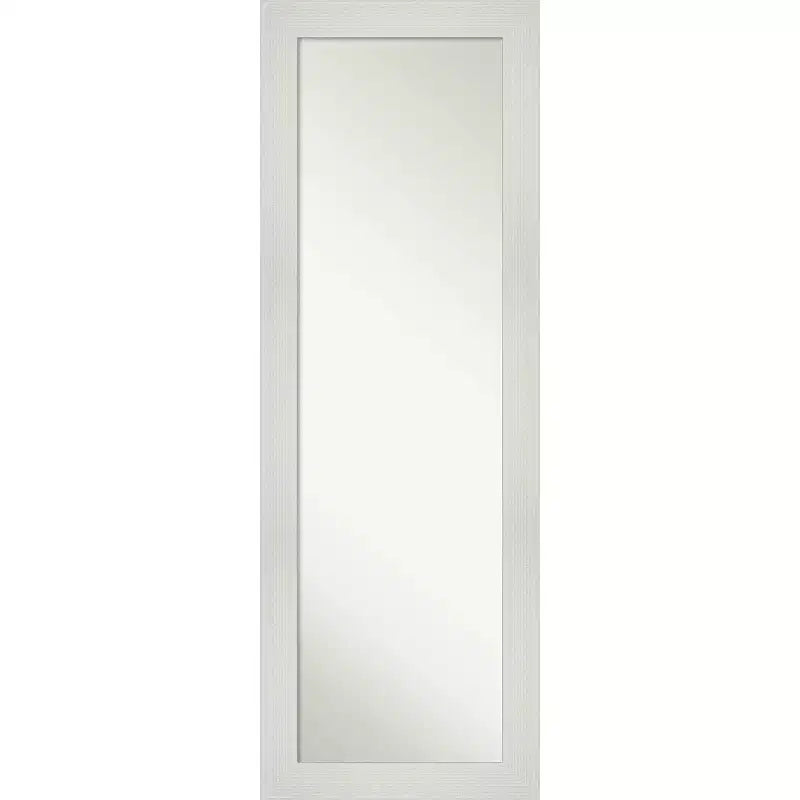 19" x 53" Non-Beveled Mosaic White Full Length Mirror - Amanti Art