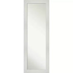 19" x 53" Non-Beveled Mosaic White Full Length Mirror - Amanti Art