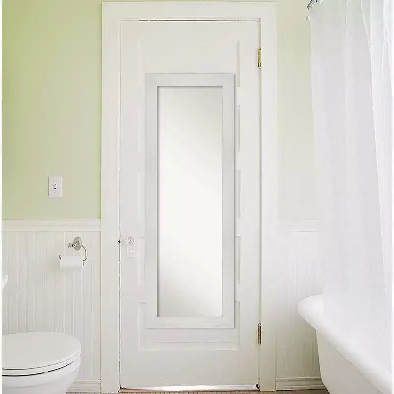Miroir pleine longueur blanc mosaïque sans biseau