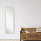 Miroir pleine longueur blanc mosaïque sans biseau