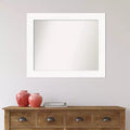 Miroir mural de salle de bain biseauté Blanc