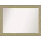 42" x 31" Non-Beveled Mosaic Bathroom Wall Mirror Gold - Amanti Art: Polystyrene Frame, Wall Mount