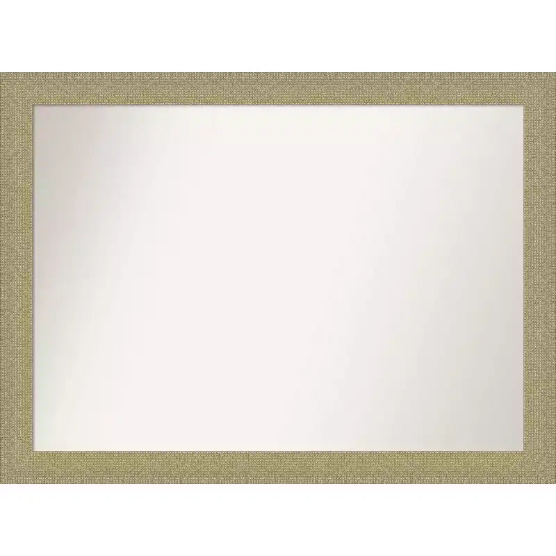 42" x 31" Non-Beveled Mosaic Bathroom Wall Mirror Gold - Amanti Art: Polystyrene Frame, Wall Mount