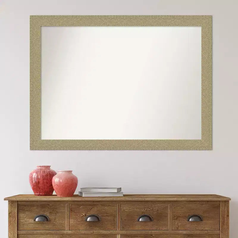 Miroir mural de salle de bain mosaïque doré sans biseau