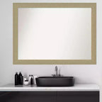 Miroir mural de salle de bain mosaïque doré sans biseau