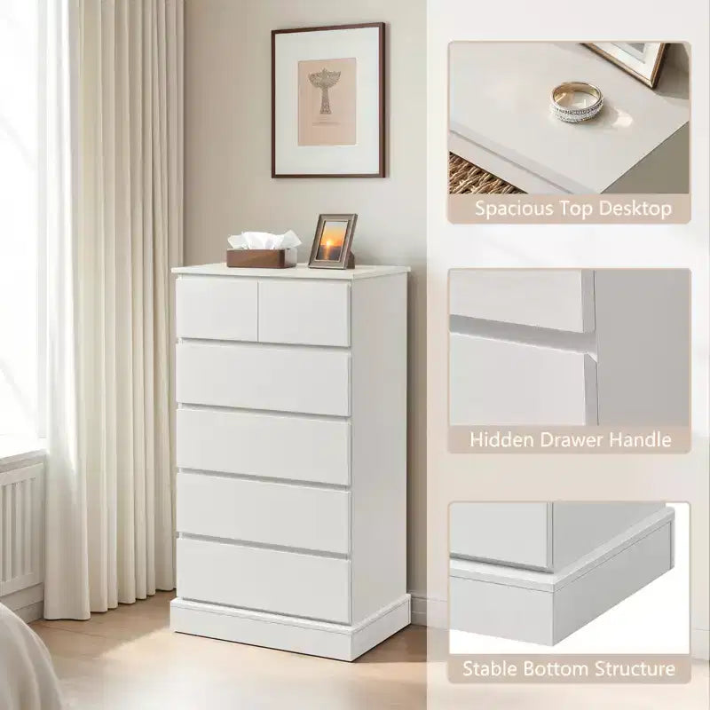 Commode haute moderne en bois