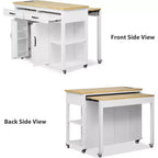 Îlot de cuisine avec table à manger extensible