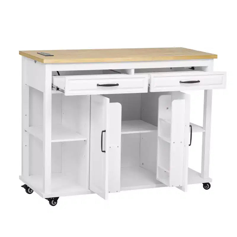 Îlot de cuisine avec table à manger extensible