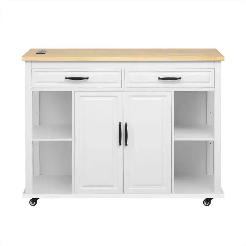 Îlot de cuisine avec table à manger extensible