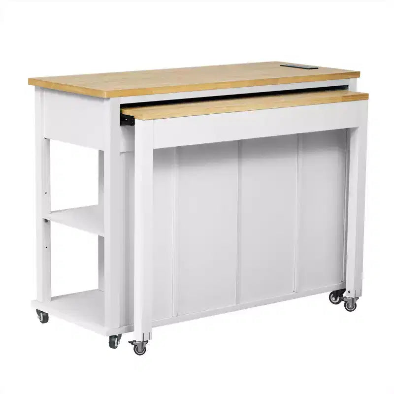 Îlot de cuisine avec table à manger extensible