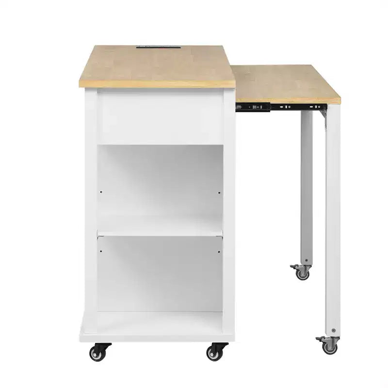 Îlot de cuisine avec table à manger extensible