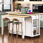 Îlot de cuisine avec table à manger extensible