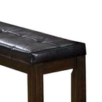 Banc en bois capitonné et rembourré