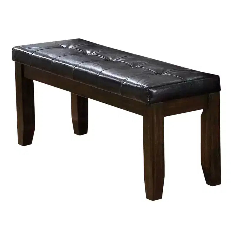 Banc en bois capitonné et rembourré