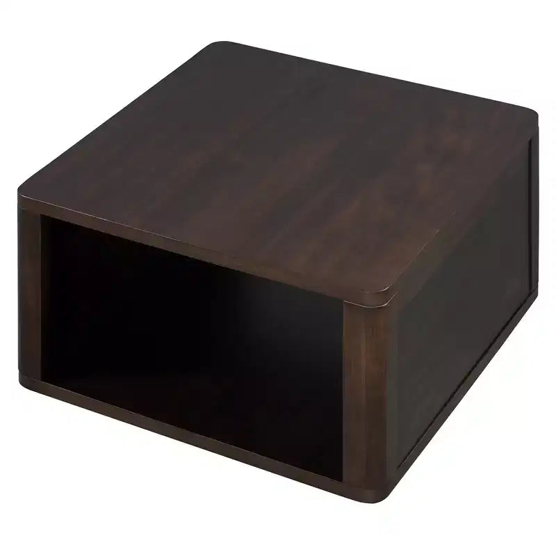 Table basse carrée en bois avec rangement