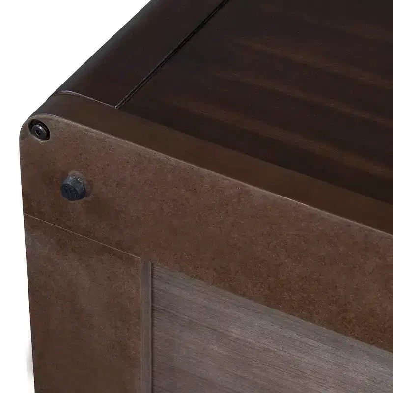Table basse carrée en bois avec rangement