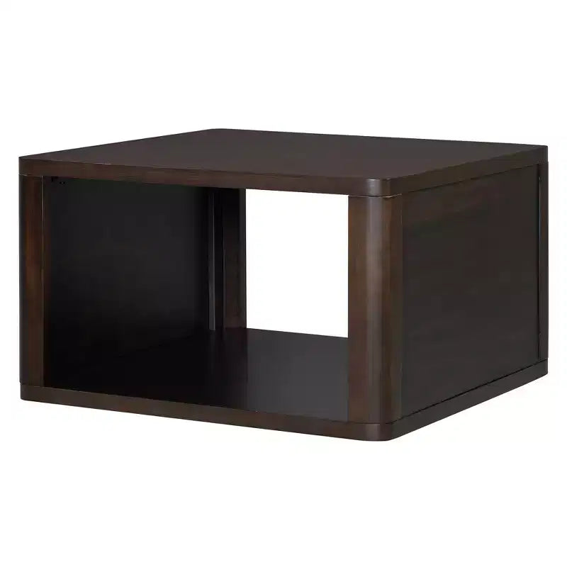 Table basse carrée en bois avec rangement