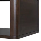 Table basse carrée en bois avec rangement