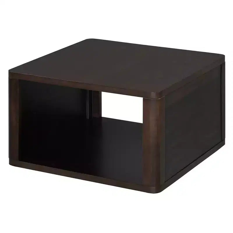 Table basse carrée en bois avec rangement