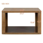 Table basse carrée en bois avec rangement
