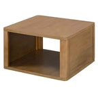 Table basse carrée en bois avec rangement