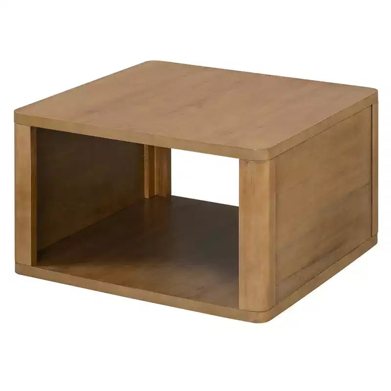 Table basse carrée en bois avec rangement