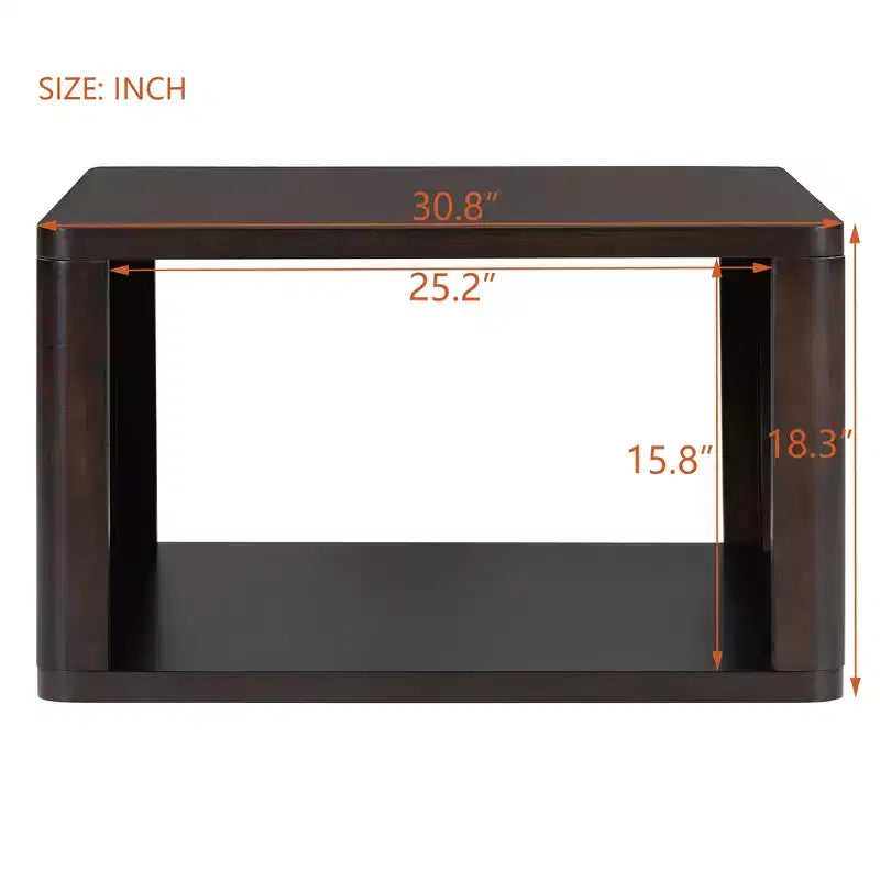 Table basse carrée en bois avec rangement