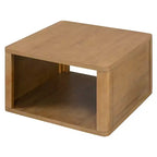 Table basse carrée en bois avec rangement