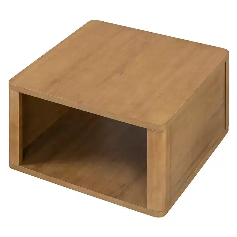 Table basse carrée en bois avec rangement