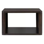 Table basse carrée en bois avec rangement