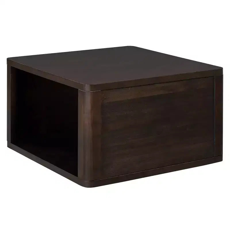 Table basse carrée en bois avec rangement