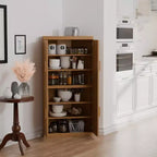 Armoire de rangement d'angle en bois massif moderne pour un rangement efficace