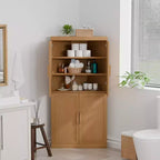 Armoire de rangement d'angle en bois massif moderne pour un rangement efficace