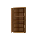 Armoire de rangement d'angle en bois massif moderne pour un rangement efficace