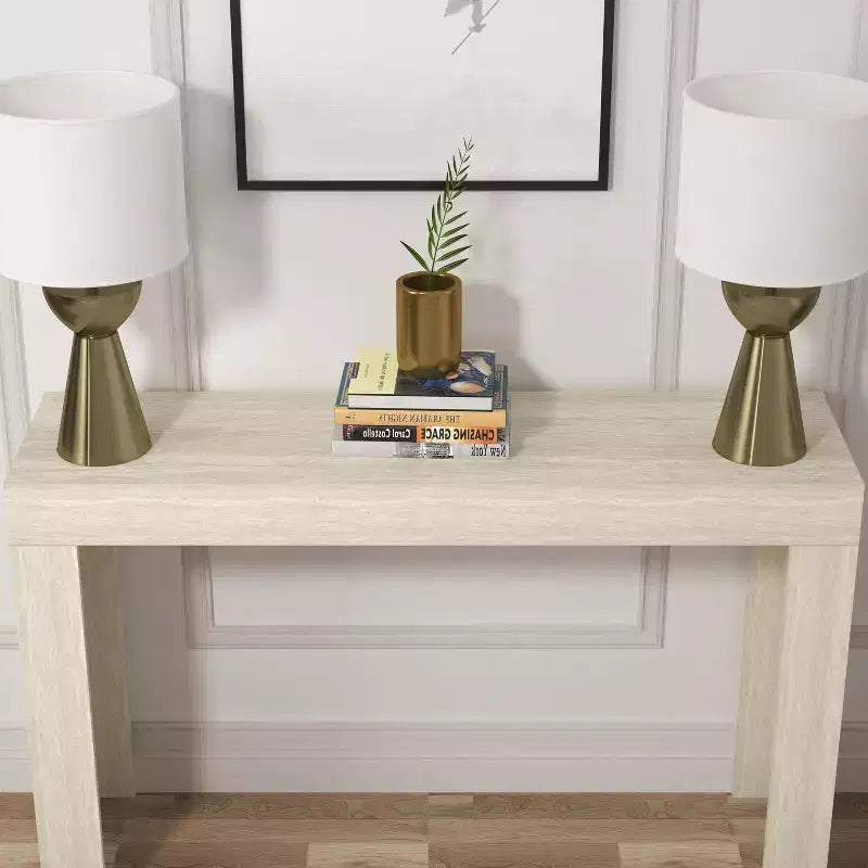 Console avec plateau rectangulaire fin