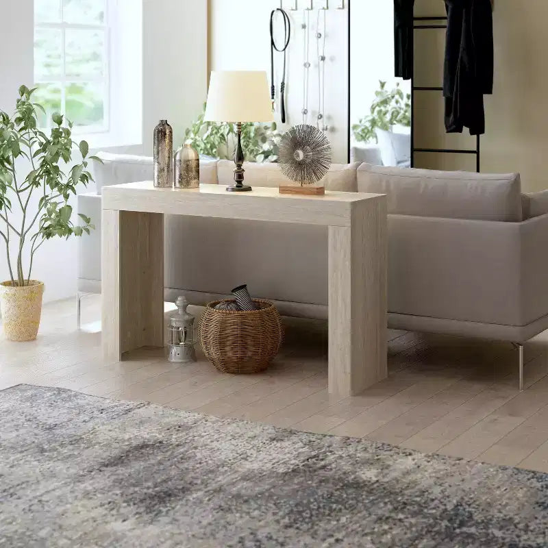 Console avec plateau rectangulaire fin