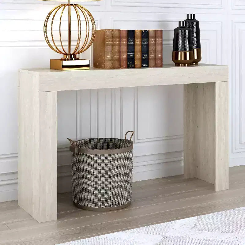 Console avec plateau rectangulaire fin