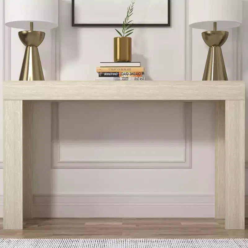 Console avec plateau rectangulaire fin