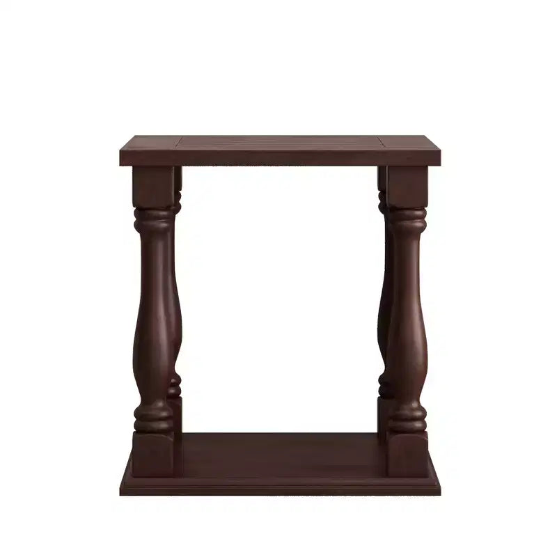 Table d'appoint antique avec rangement ouvert