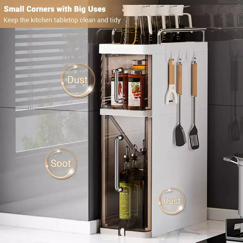 Organisateur de bureau pour boîte de rangement à épices,